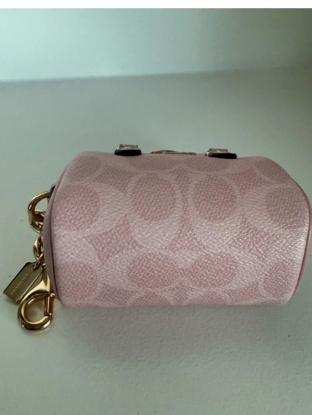 Coach Signature Mini Rowan Charm in Powder Pink - Picture 5 of 5